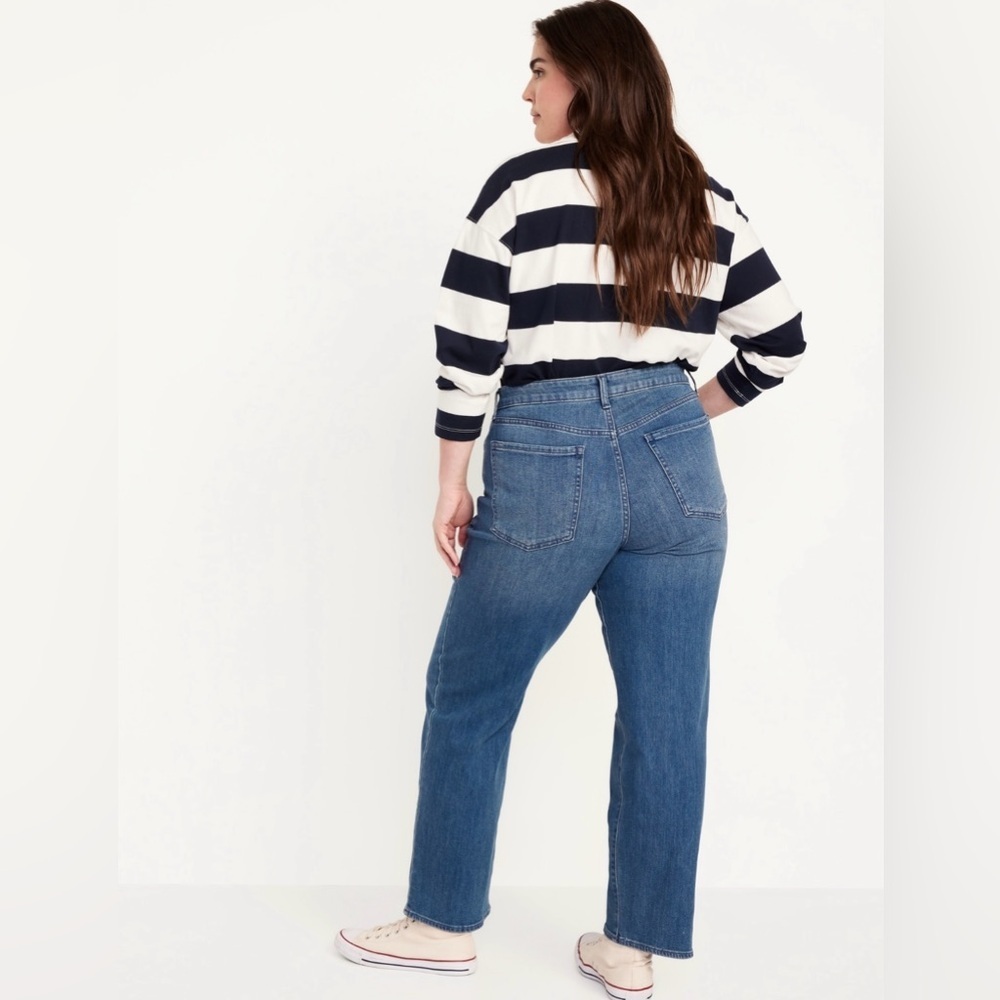 NWT Old Navy High Rise Wow Loose Jean, Sz 16 Tall , Medium Wash Jeans - Picture 5 of 12